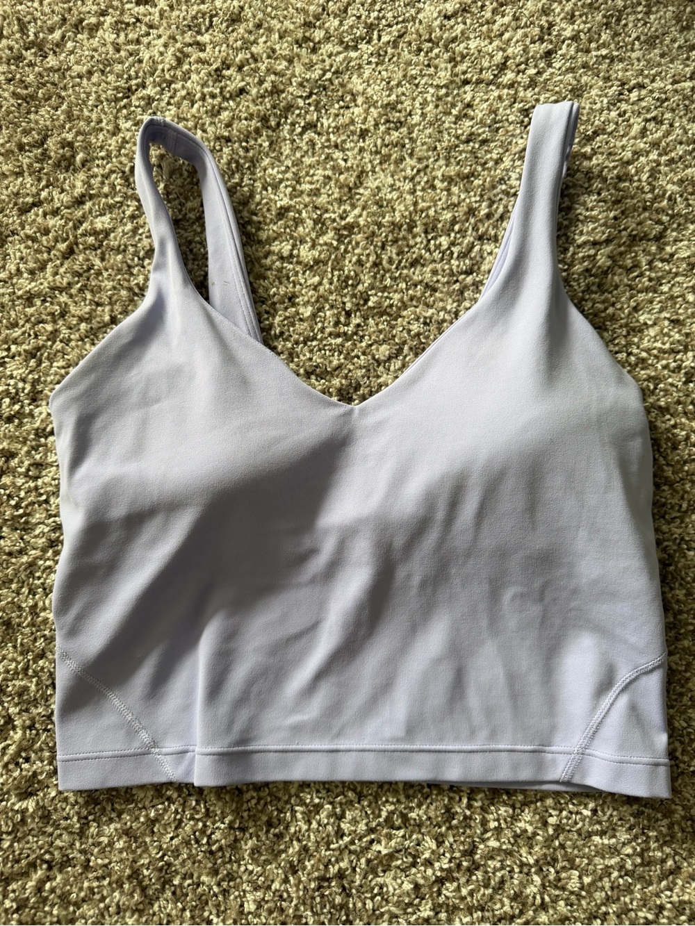 lululemon athletica V-Neck Support Crop Bra - Light Lavender